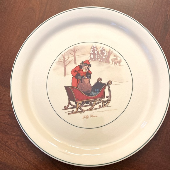 Hallmark Vintage Traditional Santa with Sleigh Platter 12” - Picture 1 of 3